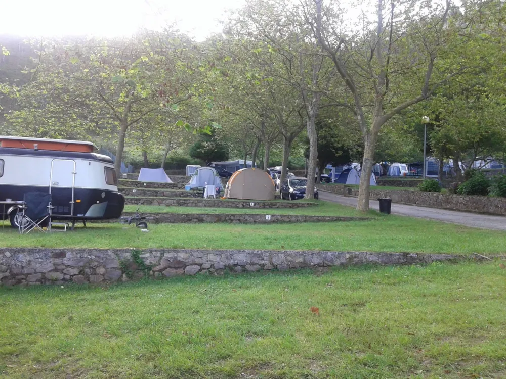 Pitch with camping-car