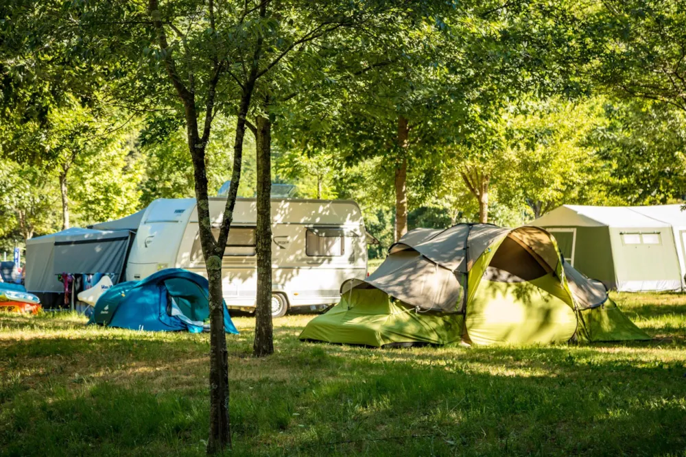 Pitch + car + tent or caravan
