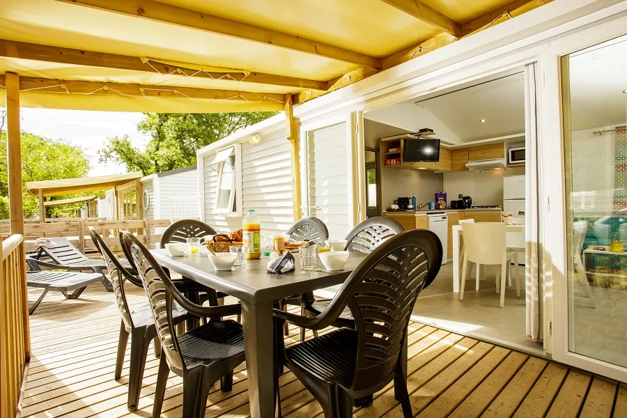 Location - Cottage Prestige - 38M² - 3 Chambres + Climatisation - Camping Les Plans