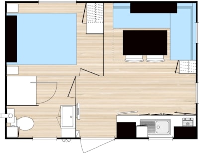 Mobile-home OHARA (1 bedroom) 21.5m² — 4