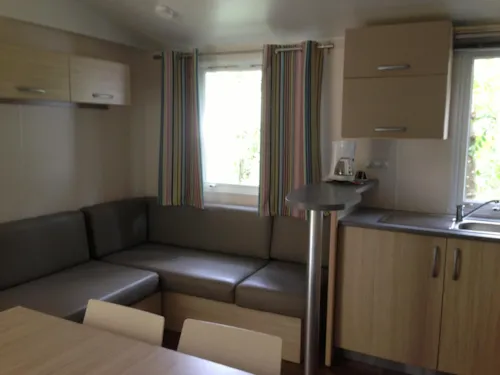 Huuraccommodatie(s) - Mobil-Home Titania  (30 M2) - 2 Chambres - 2013 - image n°4 - Camping de Saumont