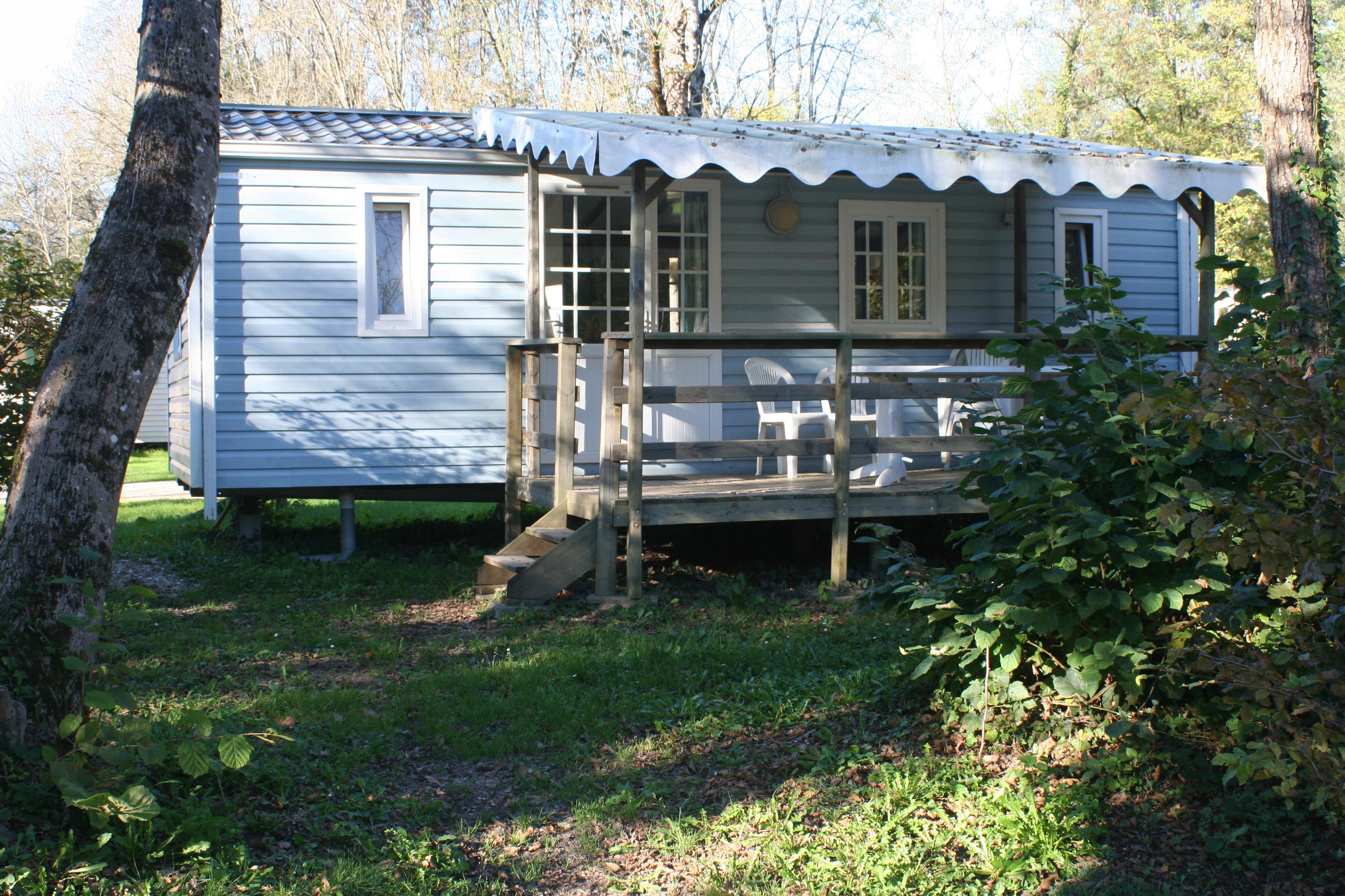 Accommodation - Mobil-Home Osiris Bleu (29 M2) - 2 Chambres - Année 2003 - Camping de Saumont