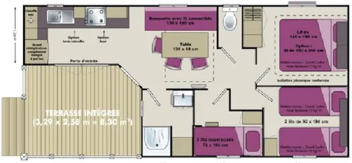 Accommodation - Mobil-Home Soléo - (32 M2) - 3 Chambres - 2014 - image n°7 - Camping de Saumont