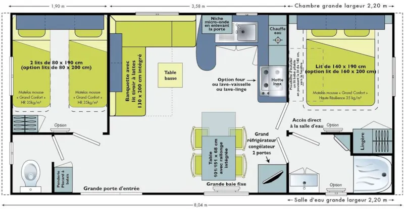 Mobil-Home Titania  (30 M2) - 2 Chambres - 2013