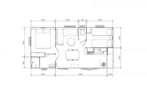 Location - Mobil-Home Evo29 (29 M2) - 2 Chambres - 2021 - image n°5 - Camping de Saumont