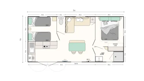 Mietunterkunft - Mobil-Home Riv2324 (32 M2) - 2 Chambres -  2023 - image n°7 - Camping de Saumont