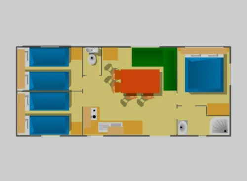 Accommodation - Mobil-Home Premium (32 M2) - 3 Chambres - 2021 - image n°8 - Camping de Saumont