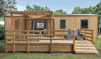 Mietunterkunft - Ultimate Mobile-Home - 40 M² - 3 Schlafzimmer - Erhöhte Terrasse - Camping Marvilla Parks - Domaine des Naïades
