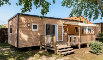 Mietunterkunft - Mobilheim  Premium - 37 M² - 2 Schlafzimmer - Erhöhte Terrasse - Pack Exclusive - Camping Marvilla Parks - Domaine des Naïades