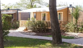 Mietunterkunft - Mobilheim  Premium - 35 M² - 3 Schlafzimmer - Erhöhte Terrasse - Pack Exclusive - Camping Marvilla Parks - Domaine des Naïades