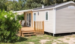 Mietunterkunft - Mobilheim  Comfort Modèle Xl - 29 M² - 2 Schlafzimmer - Erhöhte Terrasse - Homair-Marvilla - Domaine des Naïades