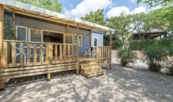 Mietunterkunft - Mobilheim  Comfort Modèle Xl - 33 M² - 3 Schlafzimmer - Erhöhte Terrasse - Camping Marvilla Parks - Domaine des Naïades