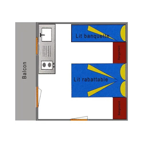 Huuraccommodatie(s) - Chalet12 M² Zonder Privé Sanitair - image n°3 - Camping du Chatelet