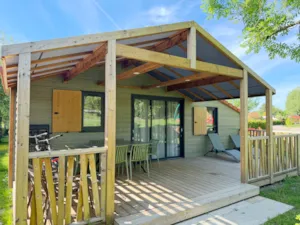 Locatif - Chalet 40 m² 3 chambres, CLIMATISATION - Camping du Chatelet