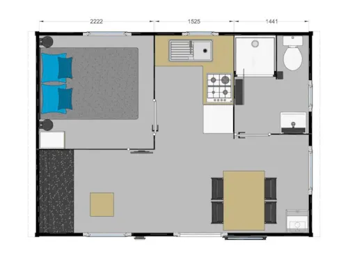 Location - Mobil-Home Ibiza Solo 20M² - image n°2 - Camping La Renouillère