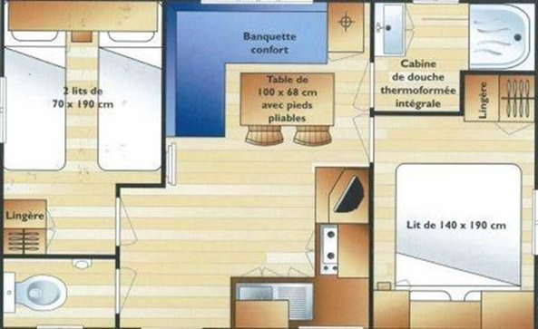 Huuraccommodatie - Mobil-Home Super Vénus 24 M² - Camping La Renouillère