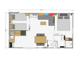 Mietunterkunft - Mobil Home Bahia 31 M² - image n°2 - Camping La Renouillère