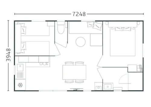 Location - Mobil-Home Bahia 27 M² - image n°2 - Camping La Renouillère