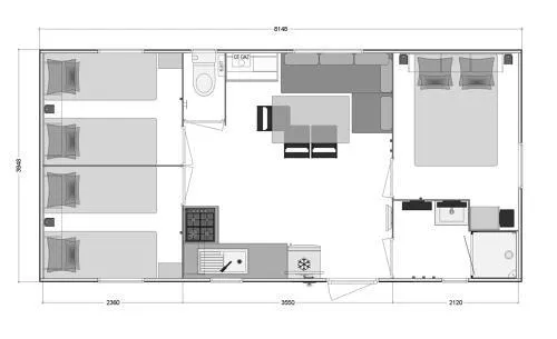 1 -  Bermudes Trio 32 M²
