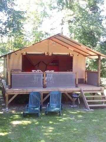 Huuraccommodatie(s) - Tent Lodge Zicht Op De Dordogne - 2 Slaapkamers - Camping Le Port de Siorac