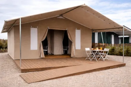 Location - Lodge Confort Nature Adaptée Pmr - Camping Le Port de Siorac