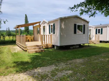 Mietunterkunft - Mobilheim Halbüberdachte Terrasse - Camping La Salvinie