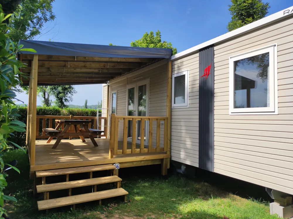 Huuraccommodatie(s) - Stacaravan Privilège Xl 3 Slaapkamers, Overdekt Terras, Vaatwasmachine - Camping La Salvinie