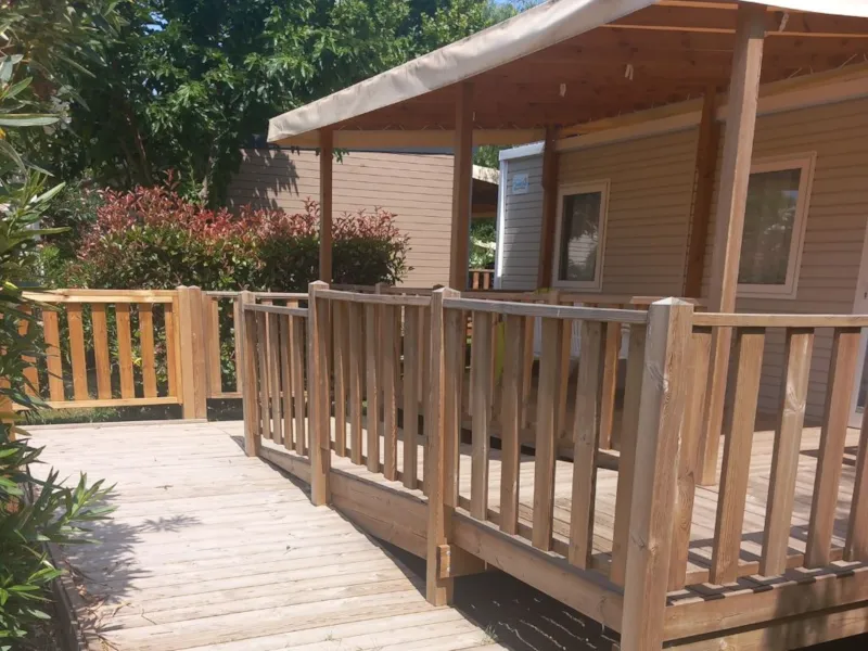 C- Mobil-Home Hélios - Pmr - 2 Chambres 32M² Avec Terrasse Couverte