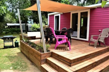 Mietunterkunft - Mobilheim Grand Charme Clim / Tv / Plancha Gaz / Wifi Gratuit - Camping Le Haras