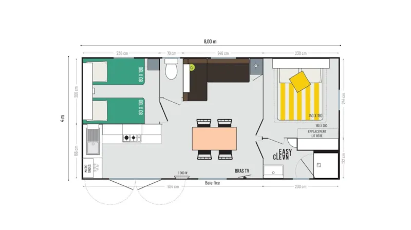 Mobile-Home Riviera Suite Clim / Tv