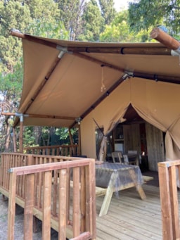 Location - Tente Lodge 2 Chambres - Camping Le Haras