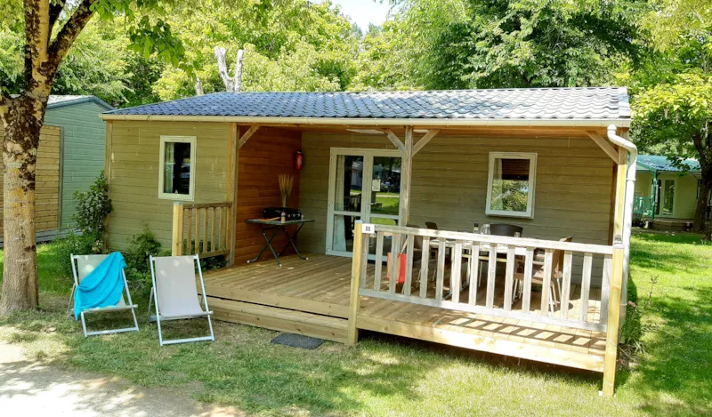 Chalet Premium 48 M² (3 Chambres) Dont Terrasse Semi-Couverte + Tv+ Lv + Clim + Plancha