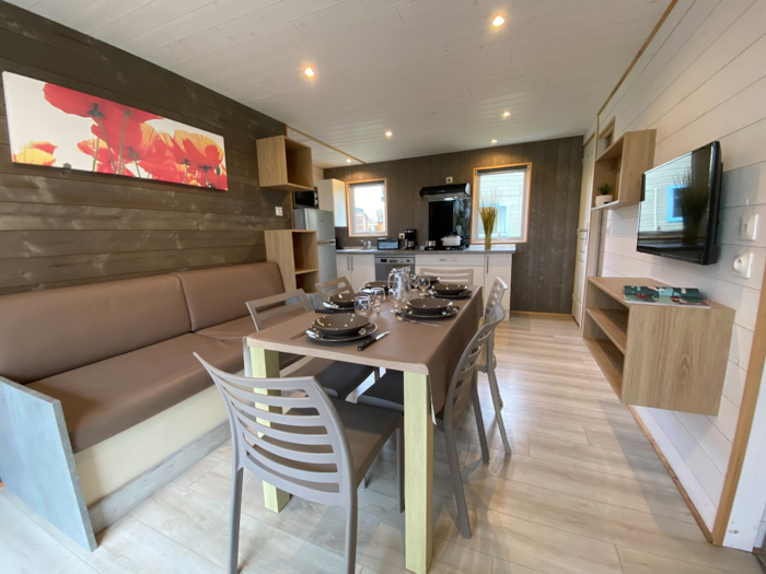 Chalet Premium 50M² (3 Chambres) + Terrasse + Tv + Lv + Plancha + Climatisation