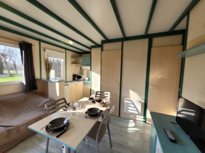 Chalet CONFORT 36m² (2 bedrooms) + sheltered terrace + TV
