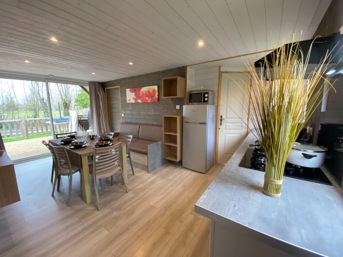 Chalet Premium 50M² (3 Chambres) + Terrasse + Tv + Lv + Plancha + Climatisation