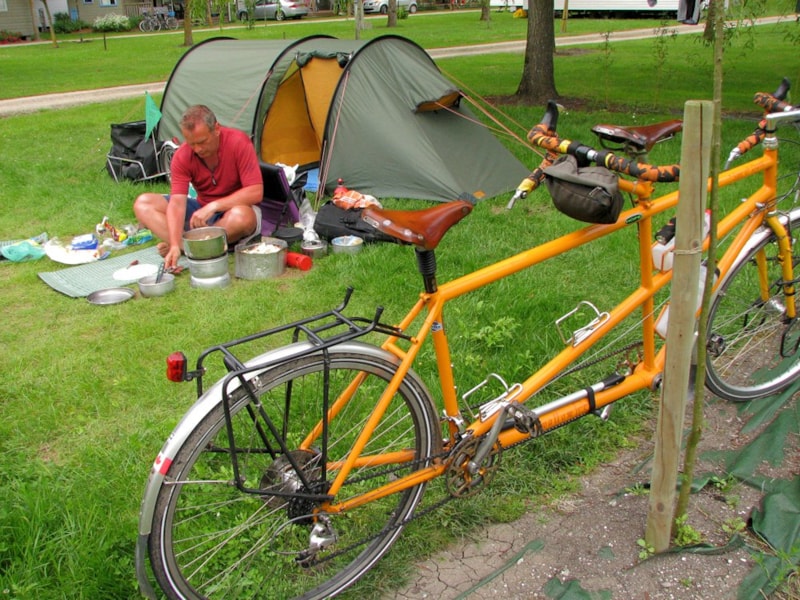 Standplaats Pakketprijs Wandelaar per voet of per fiets met tent