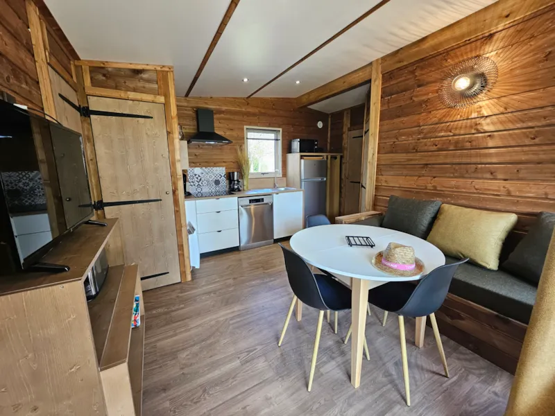 Mobilhome Premium 56 M² (3 Chambres) Dont Terrasse Semi-Couverte Fermée + Clim + Tv + Lv + Plancha