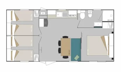 Mobilhome Melodia 6 Posti (Spese Di Elettricità Non Incluse)