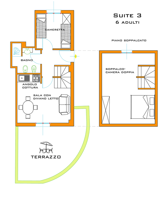 Location - Appartement E Suite 3 - Eurocamping Calvisio