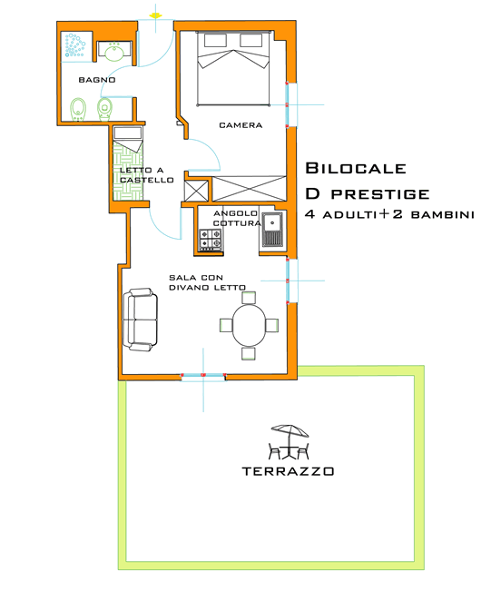 Apartment D Prestige (max 4 adults + 2 children) — 5