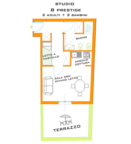 Apartment B Prestige (2 Adults + 2 children) — 3