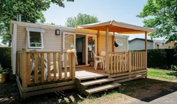 Mietunterkunft - Mobilheim Comfort Xl Model - 2 Schlafzimmer - 30M² - Erhöhte Terrasse -  Klimaanlage - Camping Marvilla Parks - Green Park