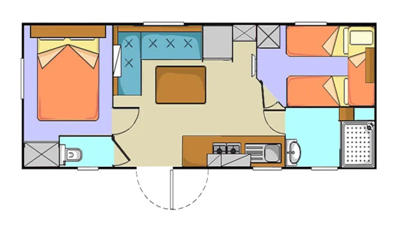 Mobilhome Avec Cuisine Et Sanitaires