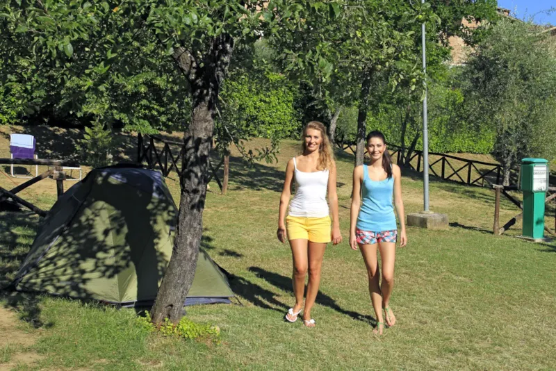 Pitch With Tent And Car