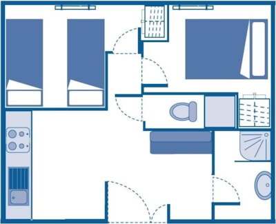 House Standard 31m² (2 bedrooms) + TV + terrace — 8