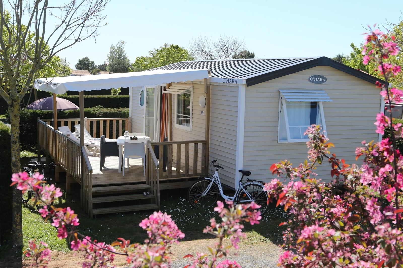 Location - Mobil-Home Confort 27,5M² (2 Chambres) + Tv + Terrasse Semi-Couverte - Camping Les Ilates
