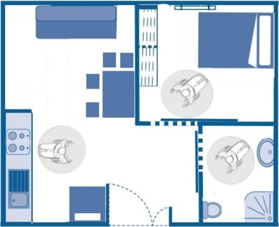 Accessible Cottage Standard 31m² (1 bedroom + convertible BZ sofa) + TV + terrace — 5