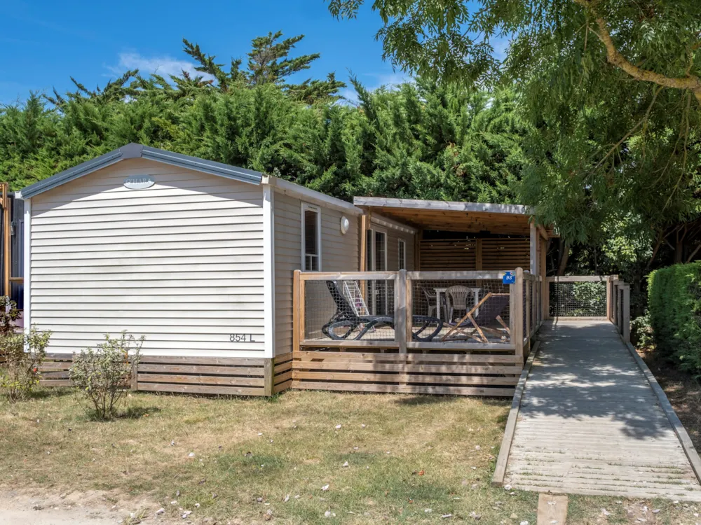 Location - Mobil-Home Pmr Confort 27,5M² (2 Chambres) Adapté Aux Personnes À Mobilité Réduite + Tv - Flower Camping Les Ilates