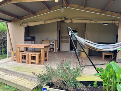 Ecolodge Cabin Cotton CONFORT 35sqm (3 bedrooms) - 11sqm sheltered terrace + TV — 1