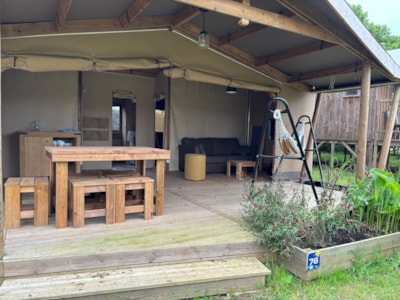 Ecolodge Cabin Cotton CONFORT 35sqm (2 bedrooms) 11sqm sheltered terrace + TV — 2
